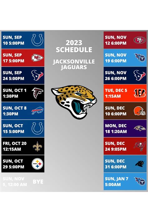jaguar 3pm 9pm|Jacksonville Jaguars Schedule.